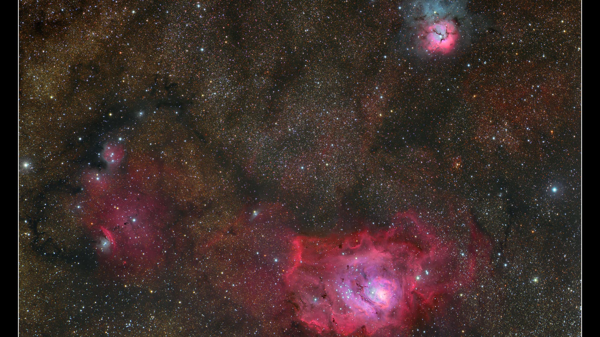 Trifidnebel M 20 und Lagunennebel M 8 - Spektrum der Wissenschaft